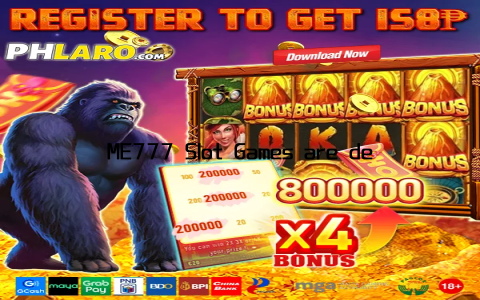 ME777 Slot Games are developed using advanced technology to ensure fair play and transparency